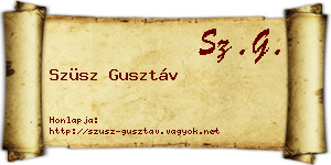 Szüsz Gusztáv névjegykártya