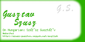 gusztav szusz business card